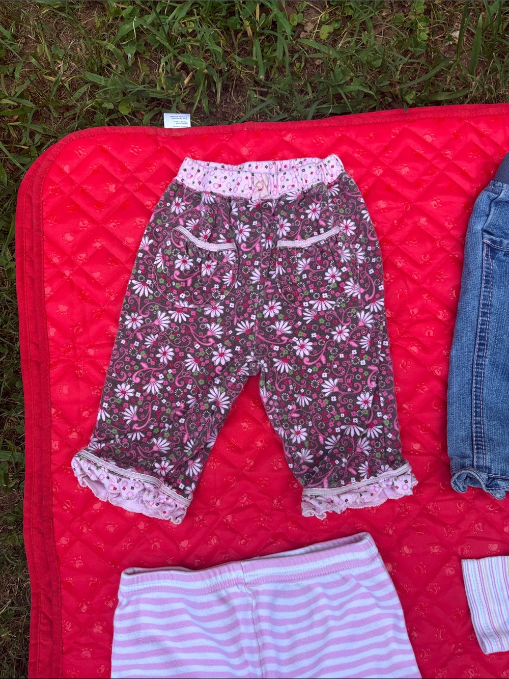 Baby Girls Mixed Clothing Set with Pink, Blue, Floral & Green Bibi 3M BUNDLE - Picture 3 of 9